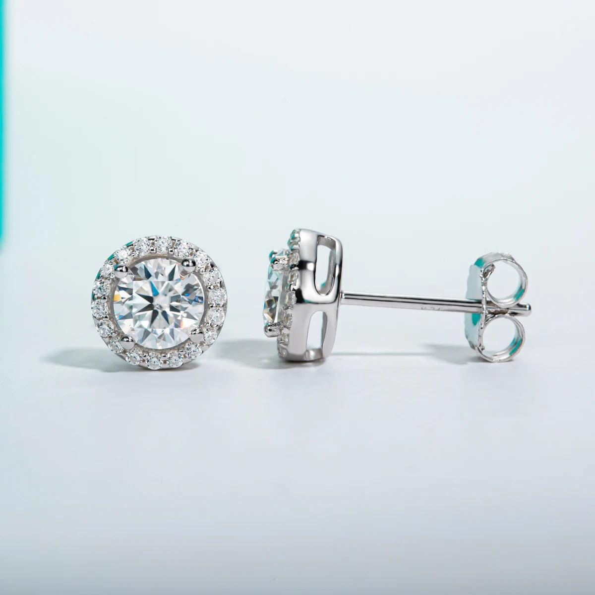 AnuJewel 1cttw D Color Round Cut Moissanite Diamond  925 Sterling Silver Stud Earrings For Woman Jewelry Wholesale