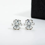 AnuJewel 2cttw D Color Moissanite Diamond Lotus Stud Earrings 925 Sterling Silver Flower Earrings For Woman Gifts Wholesale