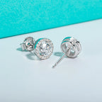 AnuJewel 1cttw D Color Round Cut Moissanite Diamond  925 Sterling Silver Stud Earrings For Woman Jewelry Wholesale