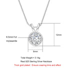 AnuJewe 1ct/2ct D Color  Moissanite Diamond  Necklace Top Quality 18K Gold Plated  Pendant Necklace Fine Jewelry Gifts Wholesale