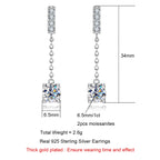 The Lace Earrings — 1ct moissanite classic, front view, white gold — Aurora Moissanite