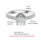 The Rion Ring — 2ct oval moissanite, 18K gold, front view — Aurora Moissanite
