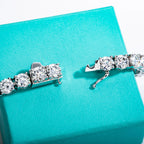AnuJewel 3mm/4mm/5mm/6.5mm D Color Moissanite Diamond Tennis Bracelet 925 Sterling Silver Wedding Bracelets for Woman&Men