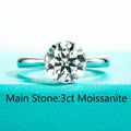 The Reign Ring 2ct option — round moissanite invisible setting, 18K gold — Aurora Moissanite