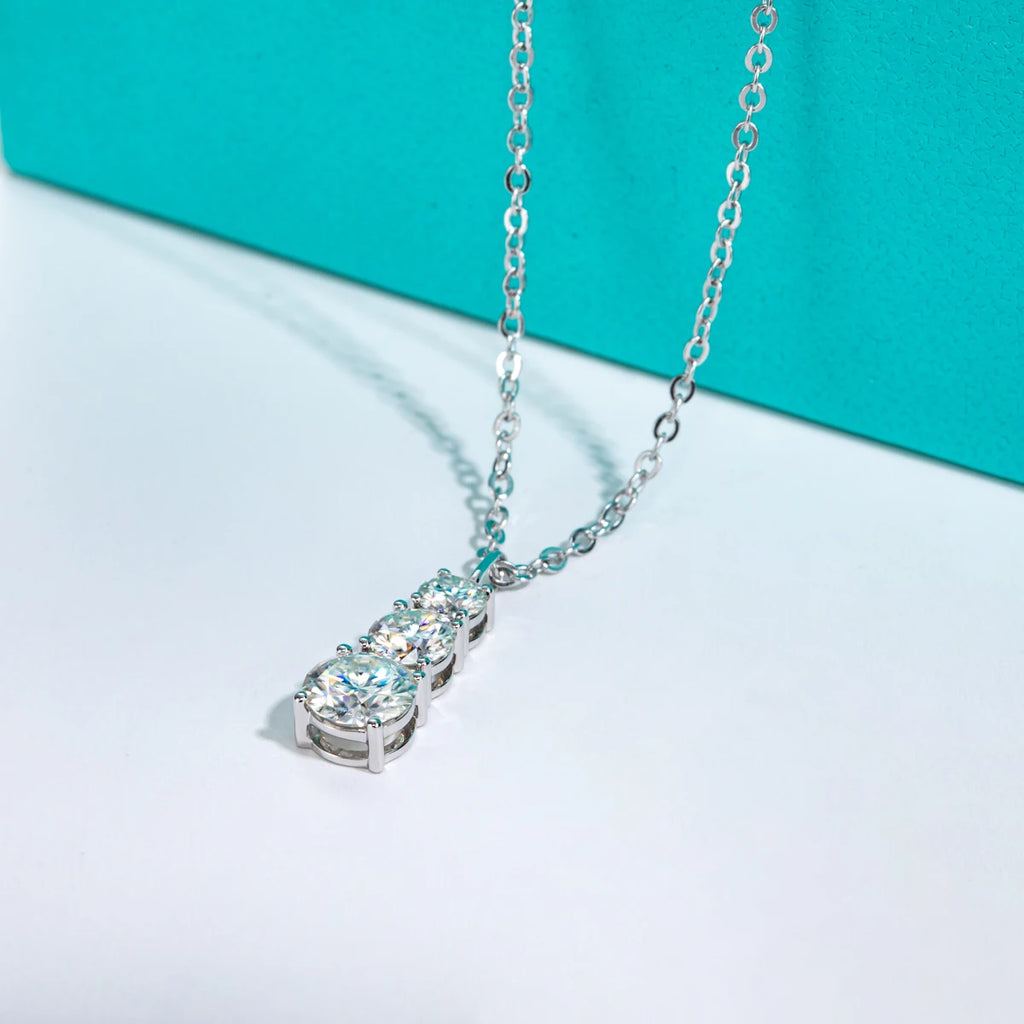 AnuJewel 1.8cttw D Color Moissanite Diamond Pendant Necklace 925 Sterling Silver For Women Fine Jewelry Gifts Wholesale