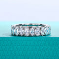 The Mori Band worn — oval marquise moissanite eternity band, S925 — Aurora Moissanite