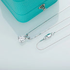 The Sol Pendant lifestyle — 1ct round moissanite pendant on chain, 18K gold plated — Aurora Moissanite