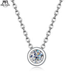 0.3ct round moissanite pendant, black gun plated S925 silver, white background — Aurora Moissanite
