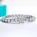 AnuJewel 3mm/4mm/5mm/6.5mm D Color Moissanite Diamond Tennis Bracelet 925 Sterling Silver Wedding Bracelets for Woman&Men