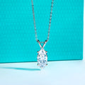 AnuJewel Marquise Cut Moissanite Pendant Necklace D Color 2ct/3ct/4ct/5ct 925 Sterling Silver Elegant Jewelry Gift for Women