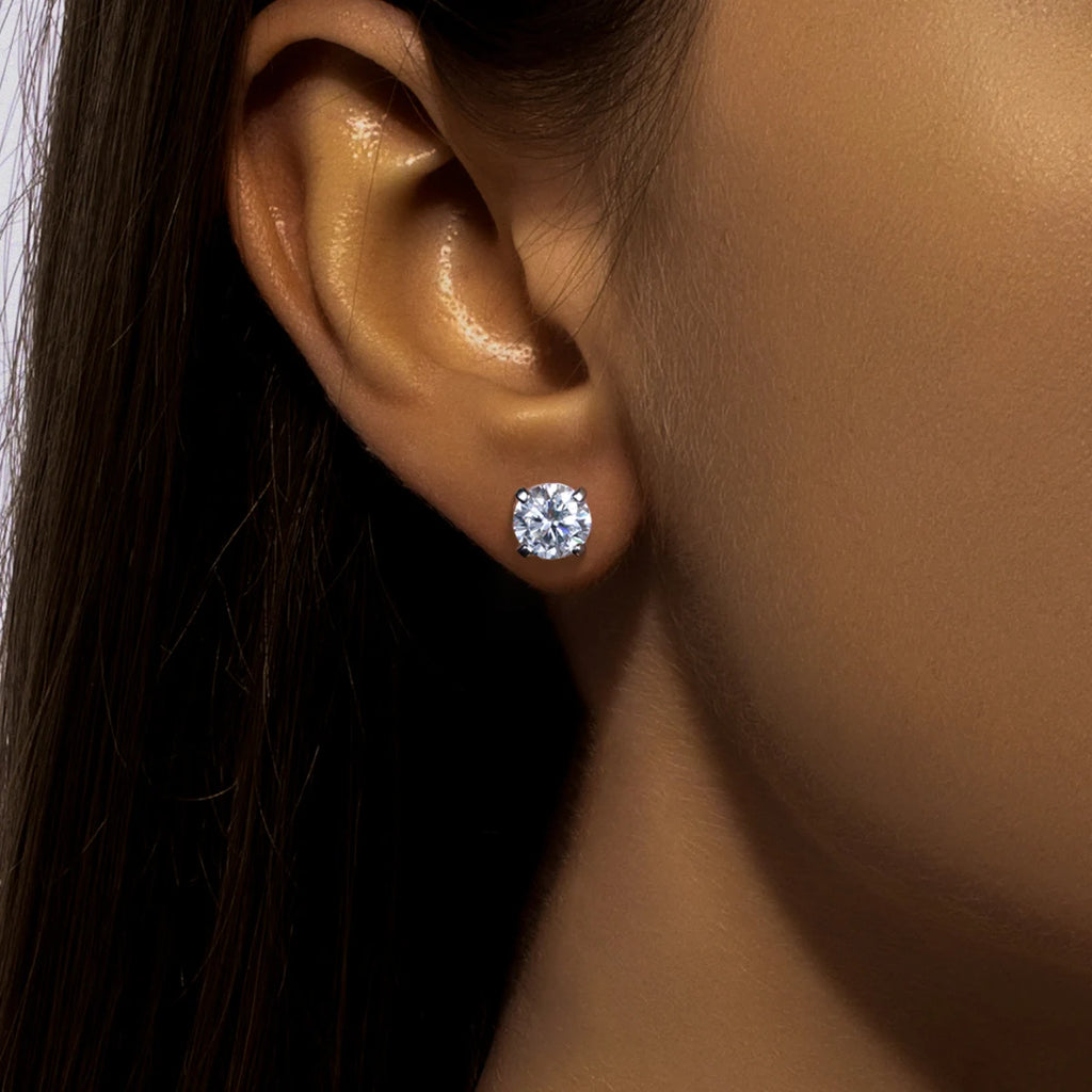 AnuJewel 1ct D Color Moissanite Classic Earring 925 Sterling Silver 18K Plated Stud Earrings for Woman Fine Jewelry Wholesale