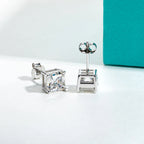 AnuJewel 10K Gold Post 4/2/1ct Asscher Cut Moissanite Stud Earrings Anti-allergy Eearrings For Women Jewelry Wholesale