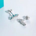AnuJewel 1.04cttw Moissanite Stud Earrings 925 Sterling Silver Gold Plated Lab Created Diamond Smile Earrings For Women Jewelry