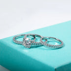 The Maren Ring lifestyle — moissanite bridal set worn on finger — Aurora Moissanite