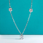 AnuJewel D Color 3cttw Moissanite Classic Pendant Necklace 925 Sterling Silver Wedding Anniversary Gifts for Women Jewelry