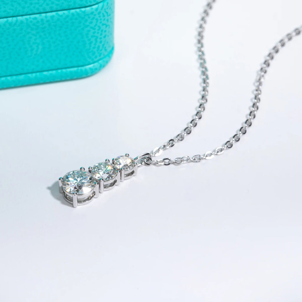 AnuJewel 1.8cttw D Color Moissanite Diamond Pendant Necklace 925 Sterling Silver For Women Fine Jewelry Gifts Wholesale