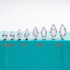 AnuJewel 1cttw-6cttw Marquise Moissanite Earrings 925 Sterling Silver D Color VVS1 Moissanite Classic Stud Earring for Woman