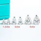 AnuJewel 10K Gold Post 5/2/1.2ct Pear Cut Moissanite Stud Earrings Anti-allergy Eearrings For Women Jewelry Wholesale