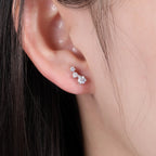 AnuJewel Moissanite Stud Earrings 925 Sterling Silver Gold Plated Lab Created Diamond Smile Earrings For Women Jewelry Wholesale