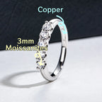 The Cord Band worn — 3mm 0.5cttw moissanite bezel band, 14K gold plated — Aurora Moissanite