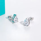AnuJewel Classic Stud Earrings for Women 1cttw-6cttw Pear Moissanites 925 Sterling Silver D Color VVS1 Moissanite Earrings