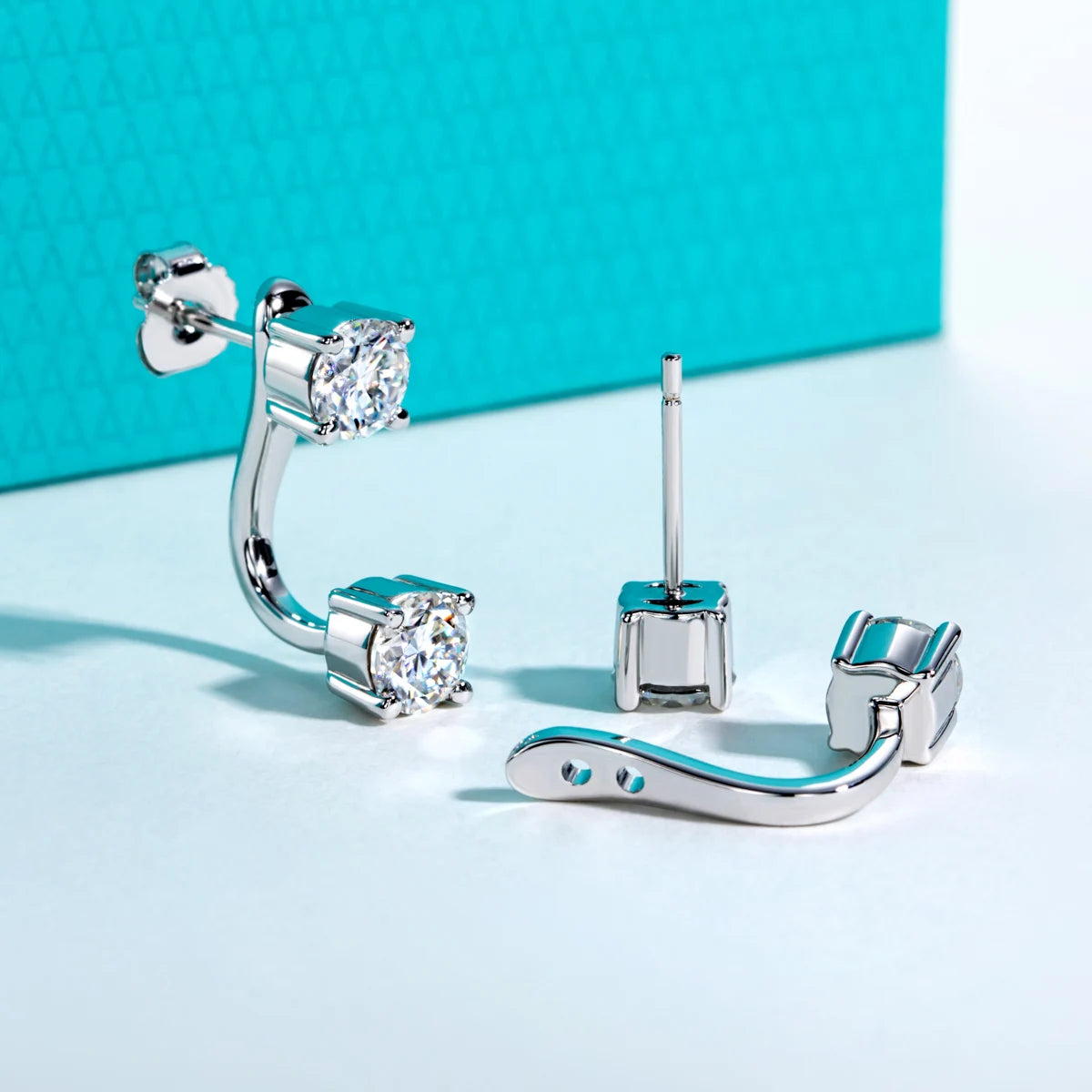 AnuJewel 2.4cttw D Color Moissanites Classic Hoop Earring for Women 925 Sterling Silver Jewelry Multipurpose Earrings for Women