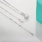AnuJewel 2.5ct D Color Pear Cut  Teardrop Moissanite Diamond Pendant  Neckalce 925 Sterling Silver Necklace Jewelry