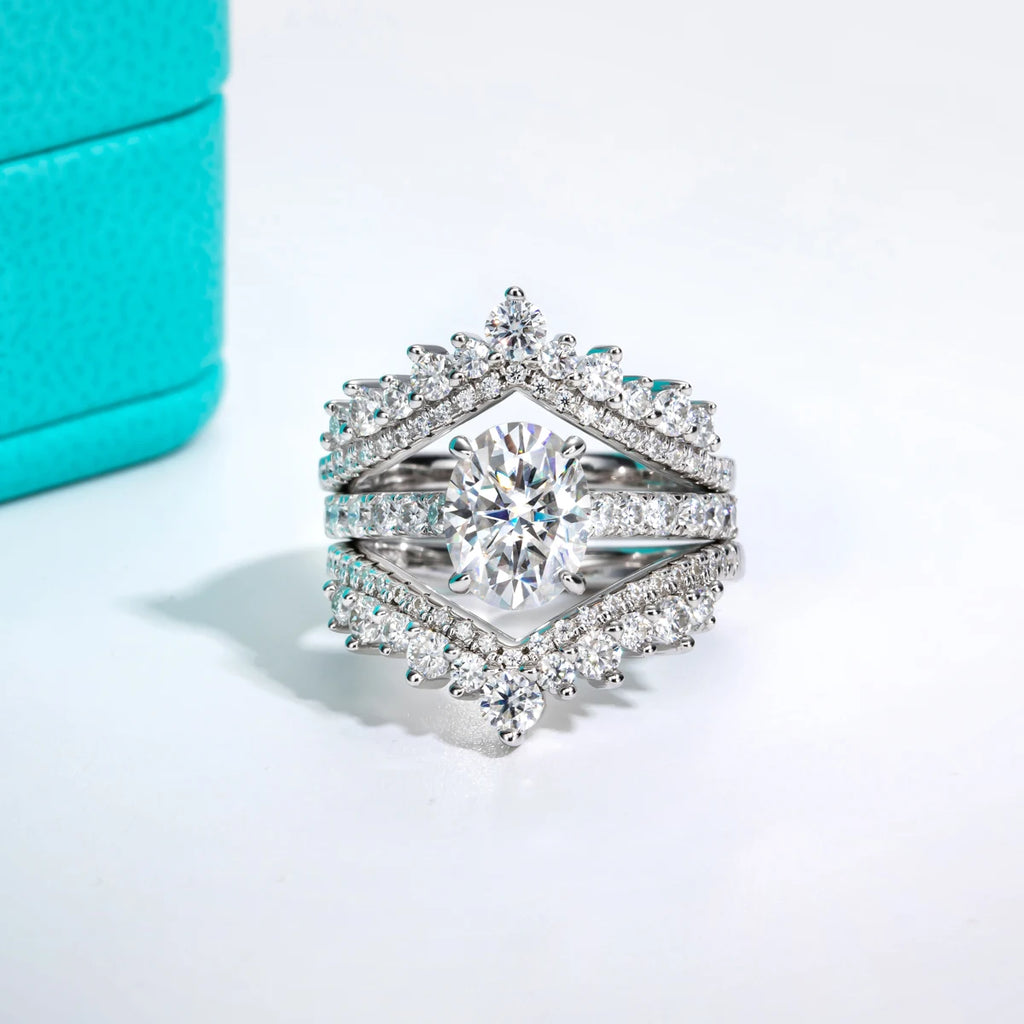 The Rion Ring lifestyle — 2ct oval moissanite worn — Aurora Moissanite