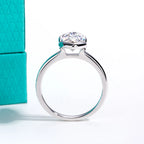 The Oryn Ring lifestyle — marquise moissanite half-bezel worn on finger — Aurora Moissanite