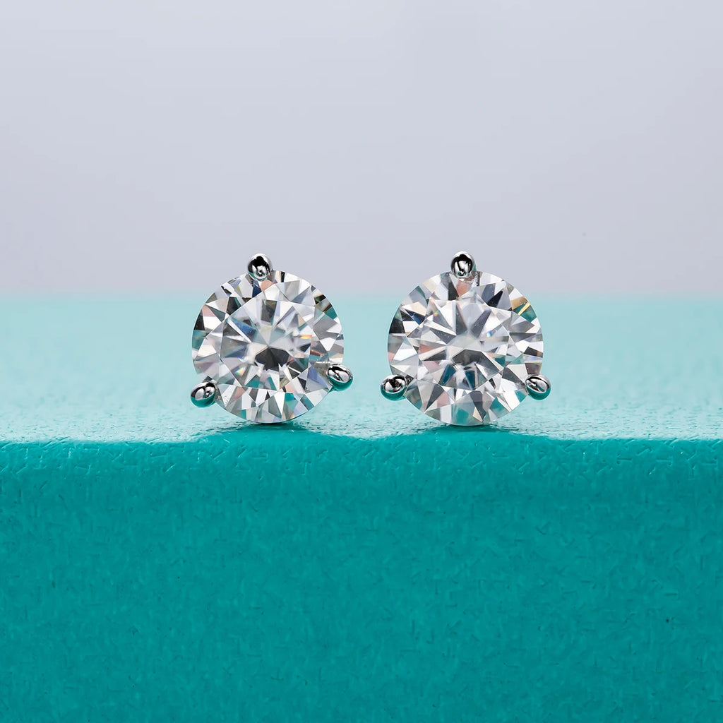 AnuJewel 2cttw D Color Moissanite Diamond Stud Earrings  925 Sterling Silver Classic Earrings Jewelry Wholesale