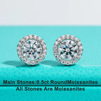 AnuJewel 1cttw D Color Round Cut Moissanite Diamond  925 Sterling Silver Stud Earrings For Woman Jewelry Wholesale