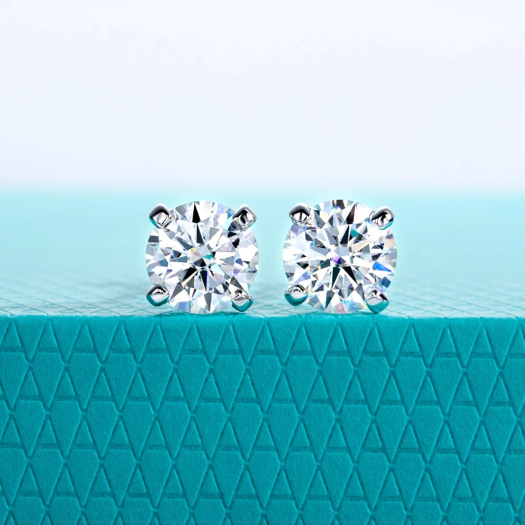 AnuJewel 1ct D Color Moissanite Classic Earring 925 Sterling Silver 18K Plated Stud Earrings for Woman Fine Jewelry Wholesale