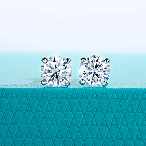 AnuJewel 1ct D Color Moissanite Classic Earring 925 Sterling Silver 18K Plated Stud Earrings for Woman Fine Jewelry Wholesale