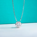 AnuJewel 2ct (7x7mm) Four-Leaf Clover Cut Moissanite Bezel Pendant Necklace 925 Sterling Silver Valentine's Day for Women Gifts