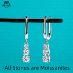 1.8cttw moissanite dangle drop earrings, S925 — Aurora Moissanite