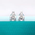 AnuJewel Classic Stud Earrings for Women 1cttw-6cttw Pear Moissanites 925 Sterling Silver D Color VVS1 Moissanite Earrings
