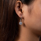 The Soleil Earrings — 1ct sunflower moissanite, S925 — Aurora Moissanite
