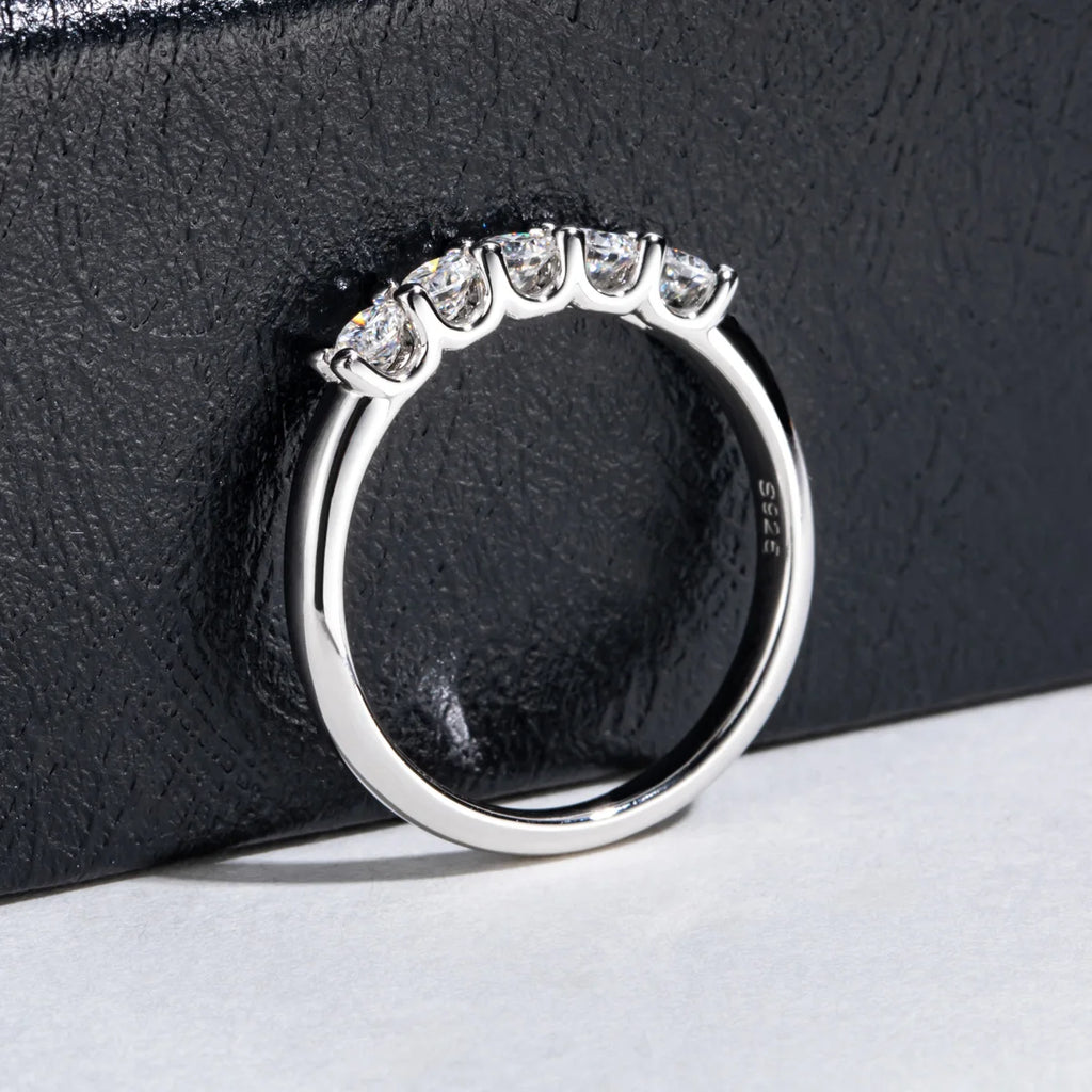 3mm moissanite bezel ring, side profile, 14K gold plated — Aurora Moissanite