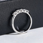 3mm moissanite bezel ring, side profile, 14K gold plated — Aurora Moissanite