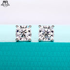 cushion moissanite stud earrings 0.5ct to 3ct, S925 — Aurora Moissanite