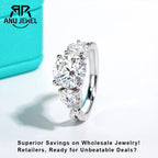 4.25cttw three-stone moissanite infinity ring, S925 sterling silver — Aurora Moissanite