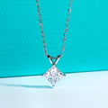 AnuJewel 2ct/3ct/4ct/5ct D Color Princess Cut Moissanite Diamond Pendant Necklace 925 Sterling Silver Elegant Gifts for Women