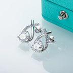AnuJewel 4cttw D Color Moissanite Diamond 18K Gold Plated 925 Sterling Silver Stud Earrings For Woman Gifts Wholesale