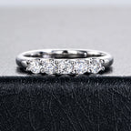 The Cord Band — 3mm moissanite bezel wedding ring, front view, 14K gold plated — Aurora Moissanite