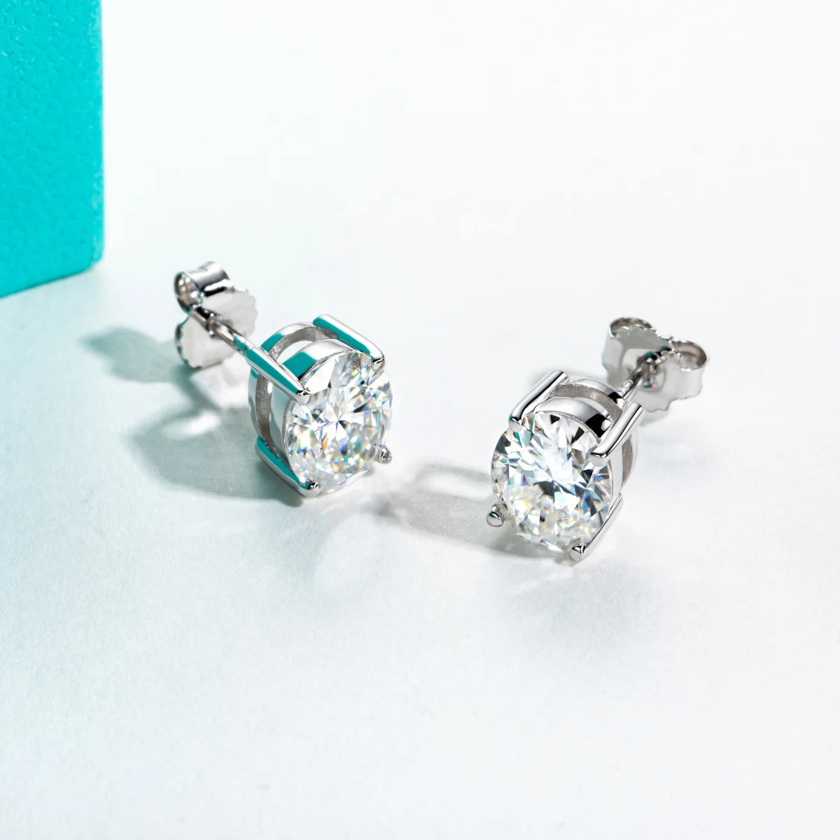 AnuJewel 10K Gold Post 4/2/1ct Oval Cut Moissanite Stud Earrings  Anti-allergy Eearrings For Women Jewelry Wholesale