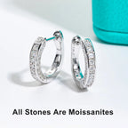 AnuJewel 0.56cttw Luxury Moissanite Ear Hoop Earrings 925 Sterling Silver Earring For Woman Wedding Engagement Jewelry Wholesale