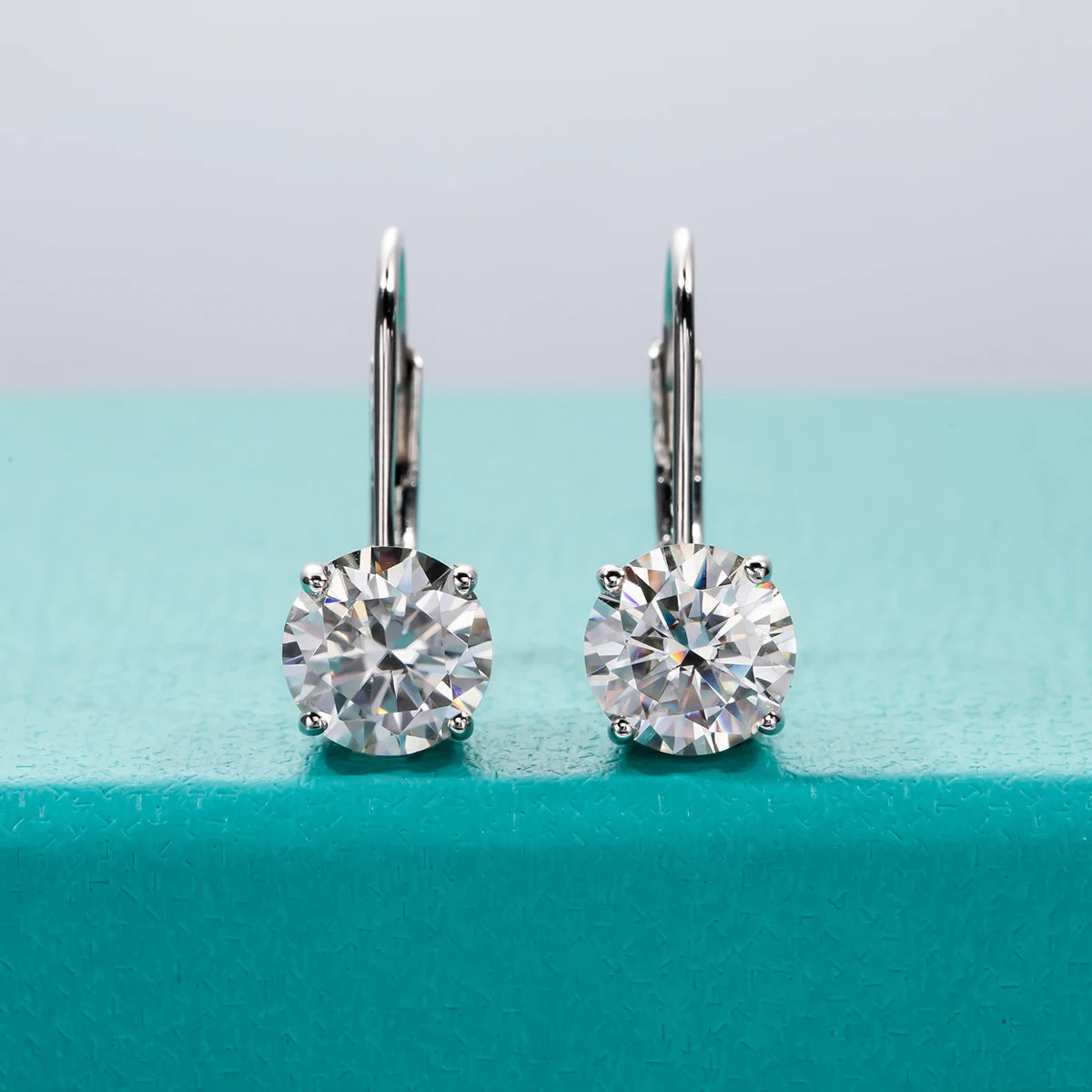 AnuJewel  1 Carat D Color Moissanite Diamond Dangle Drop Earrings 925 Sterling Silver Bow Cuff Earrings Charm Jewelry Wholesale