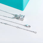 AnuJewel Cushion Cut Moissanite Pendant Necklace 2ct/3ct/4.5ct/5ct D Color 925 Sterling Silver Classic Jewelry Gifts for Women