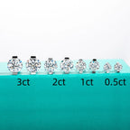 AnuJewel 1cttw-6cttw Moissanites Earrings 925 Sterling Silver D Color VVS1 Moissanite Classic Stud Earrings for Woman Jewelry