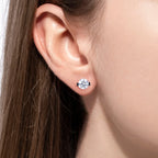 AnuJewel 1cttw-6cttw Moissanites Earrings 925 Sterling Silver D Color VVS1 Moissanite Classic Stud Earrings for Woman Jewelry